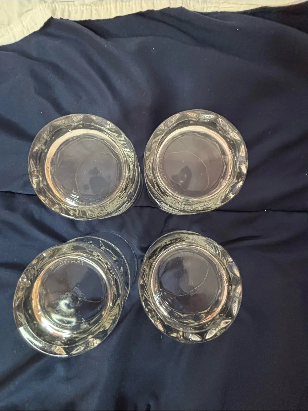 vintage 1990 The Famous Grouse set of 4 Scotch glasses France NWOT etched